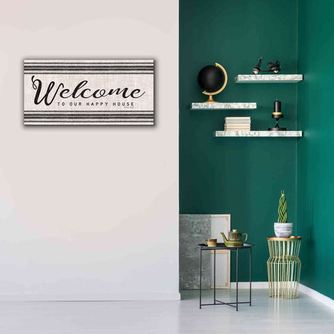 Image of 'Welcome to Our Happy Place' by Cindy Jacobs, Canvas Wall Art,40 x 20