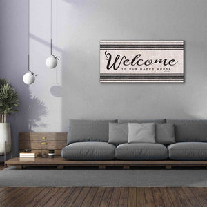 'Welcome to Our Happy Place' by Cindy Jacobs, Canvas Wall Art,60 x 30