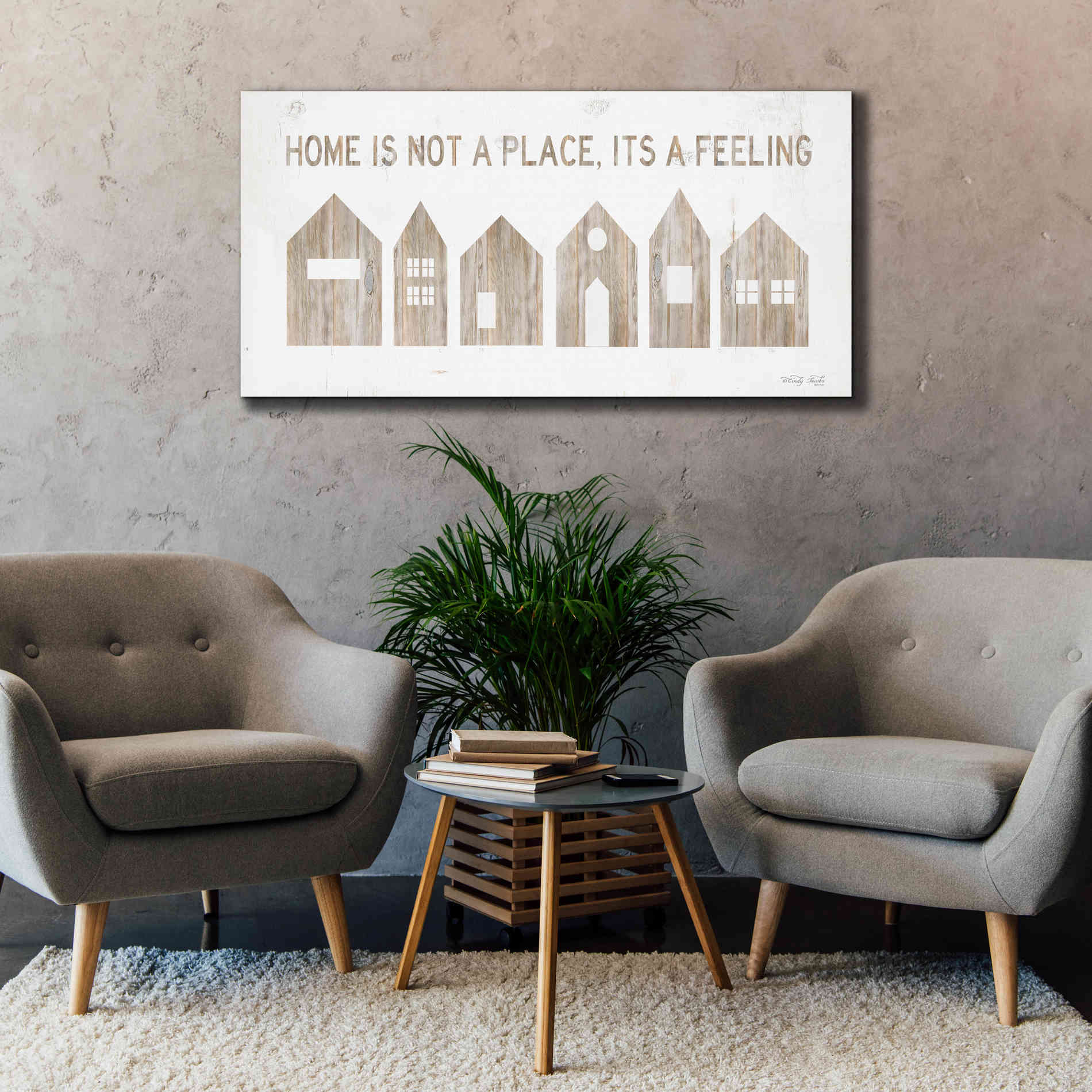'Home is Not a Place' by Cindy Jacobs, Canvas Wall Art,60 x 30