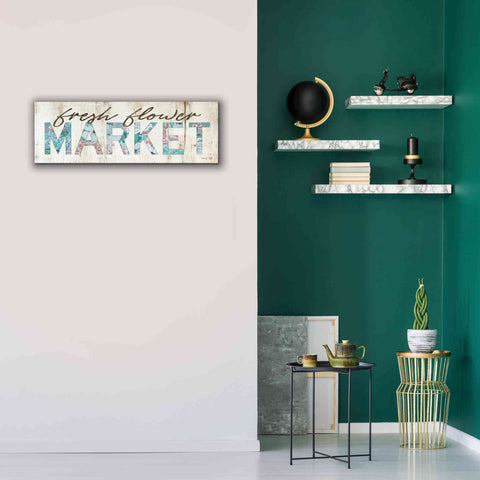 Image of 'Fresh Flower Market' by Cindy Jacobs, Canvas Wall Art,36 x 12