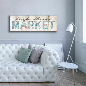 'Fresh Flower Market' by Cindy Jacobs, Canvas Wall Art,60 x 20