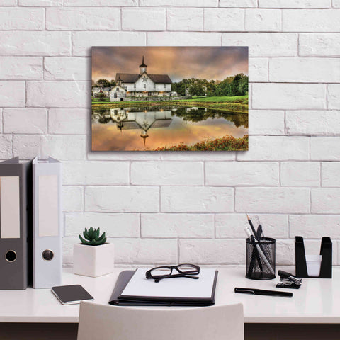 Image of 'Star Barn' by Lori Deiter, Canvas Wall Art,18 x 12