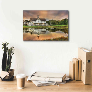 'Star Barn' by Lori Deiter, Canvas Wall Art,18 x 12