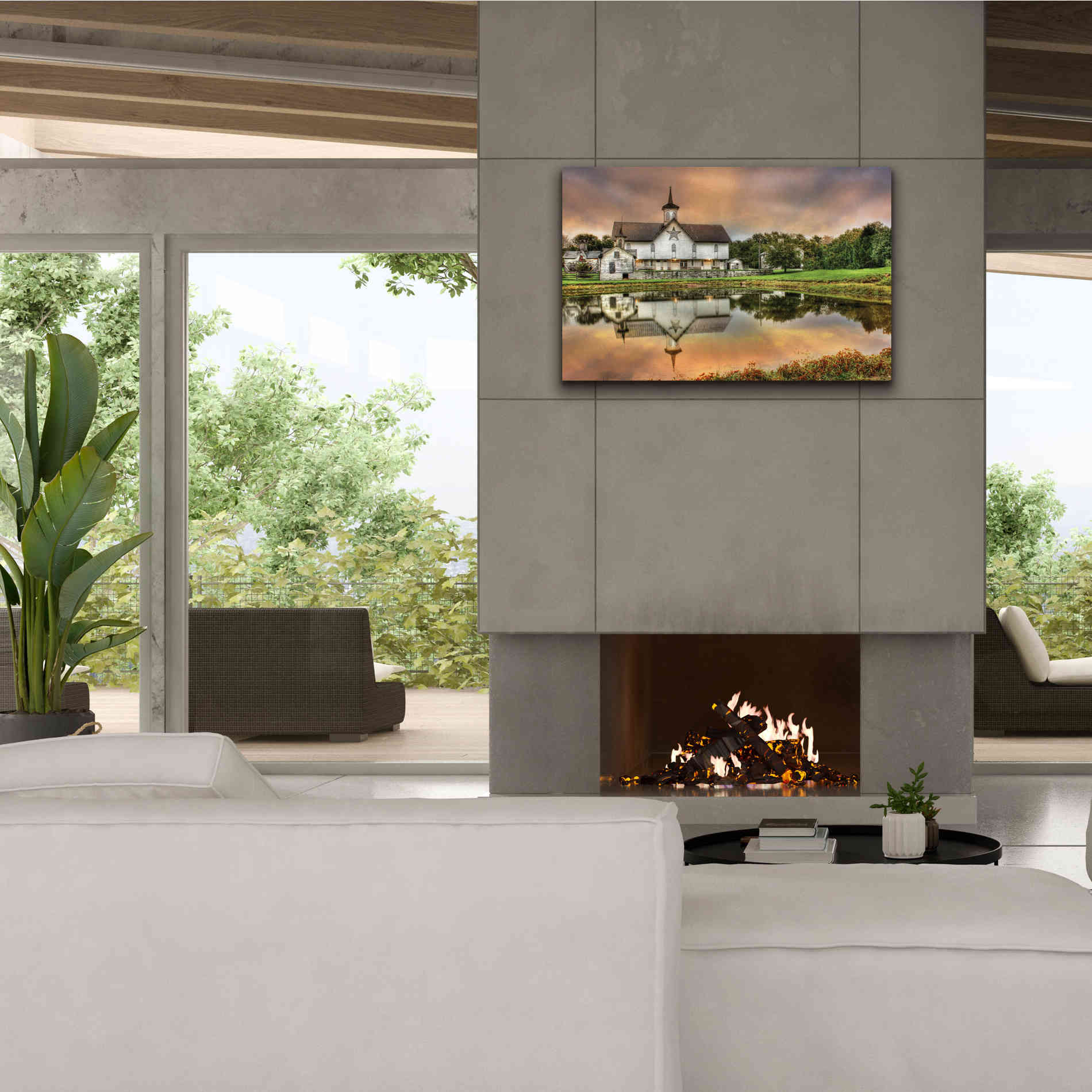 'Star Barn' by Lori Deiter, Canvas Wall Art,40 x 26