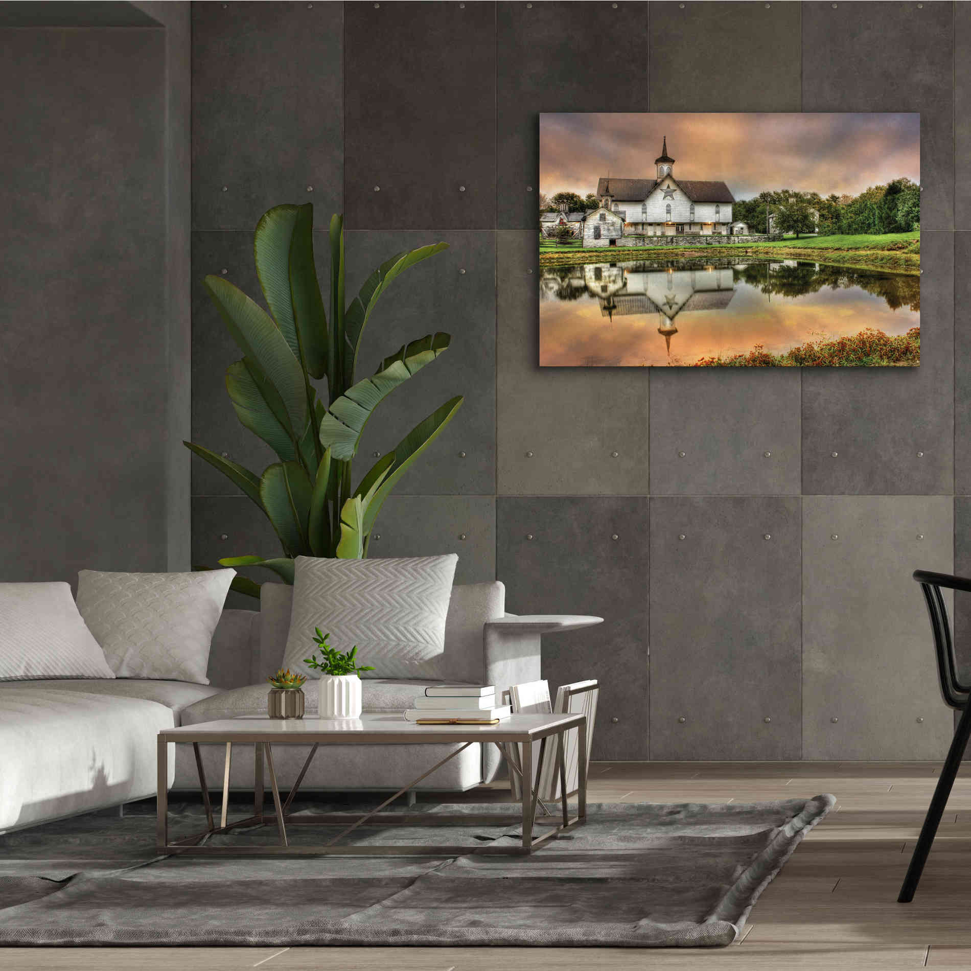 'Star Barn' by Lori Deiter, Canvas Wall Art,60 x 40