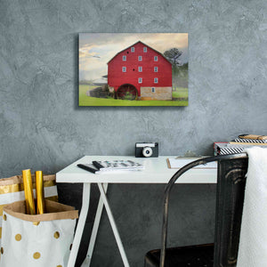 'Willow Grove Mill' by Lori Deiter, Canvas Wall Art,18 x 12