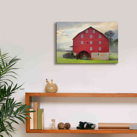 Image of 'Willow Grove Mill' by Lori Deiter, Canvas Wall Art,18 x 12