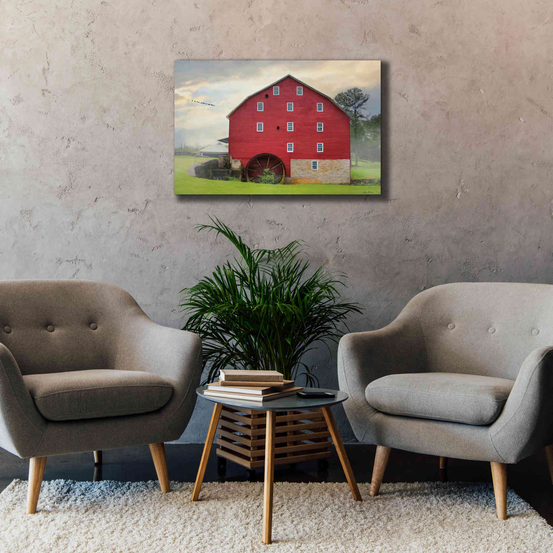 'Willow Grove Mill' by Lori Deiter, Canvas Wall Art,40 x 26