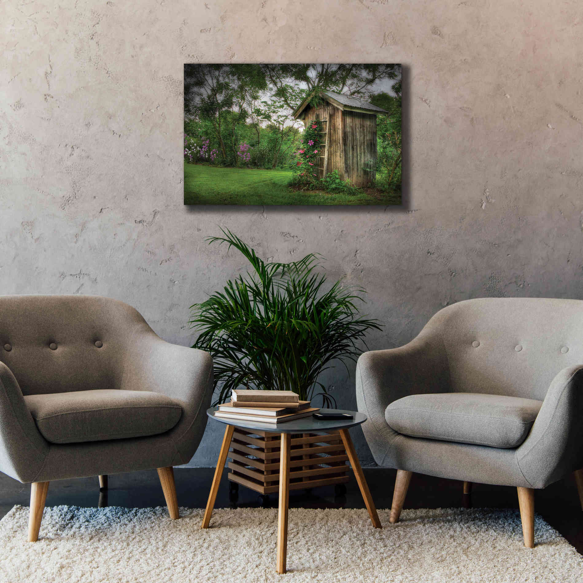 'Fragrant Outhouse' by Lori Deiter, Canvas Wall Art,40 x 26