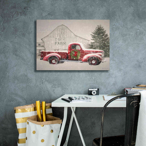 Image of 'Tree Farm With Truck' by Lori Deiter, Canvas Wall Art,26 x 18