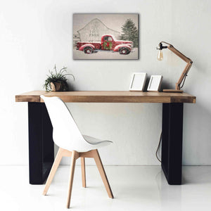 'Tree Farm With Truck' by Lori Deiter, Canvas Wall Art,26 x 18