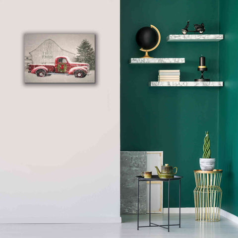 Image of 'Tree Farm With Truck' by Lori Deiter, Canvas Wall Art,26 x 18