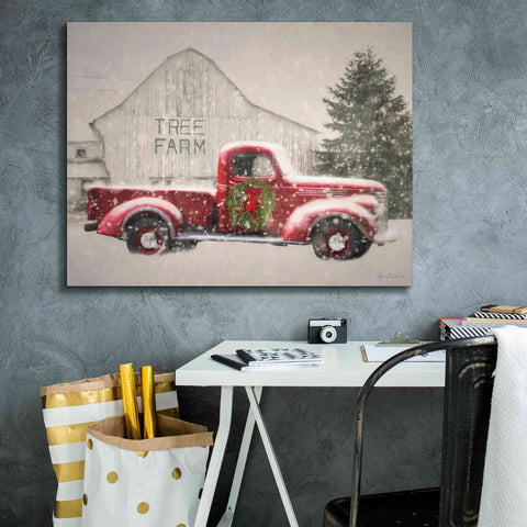 Image of 'Tree Farm With Truck' by Lori Deiter, Canvas Wall Art,34 x 26