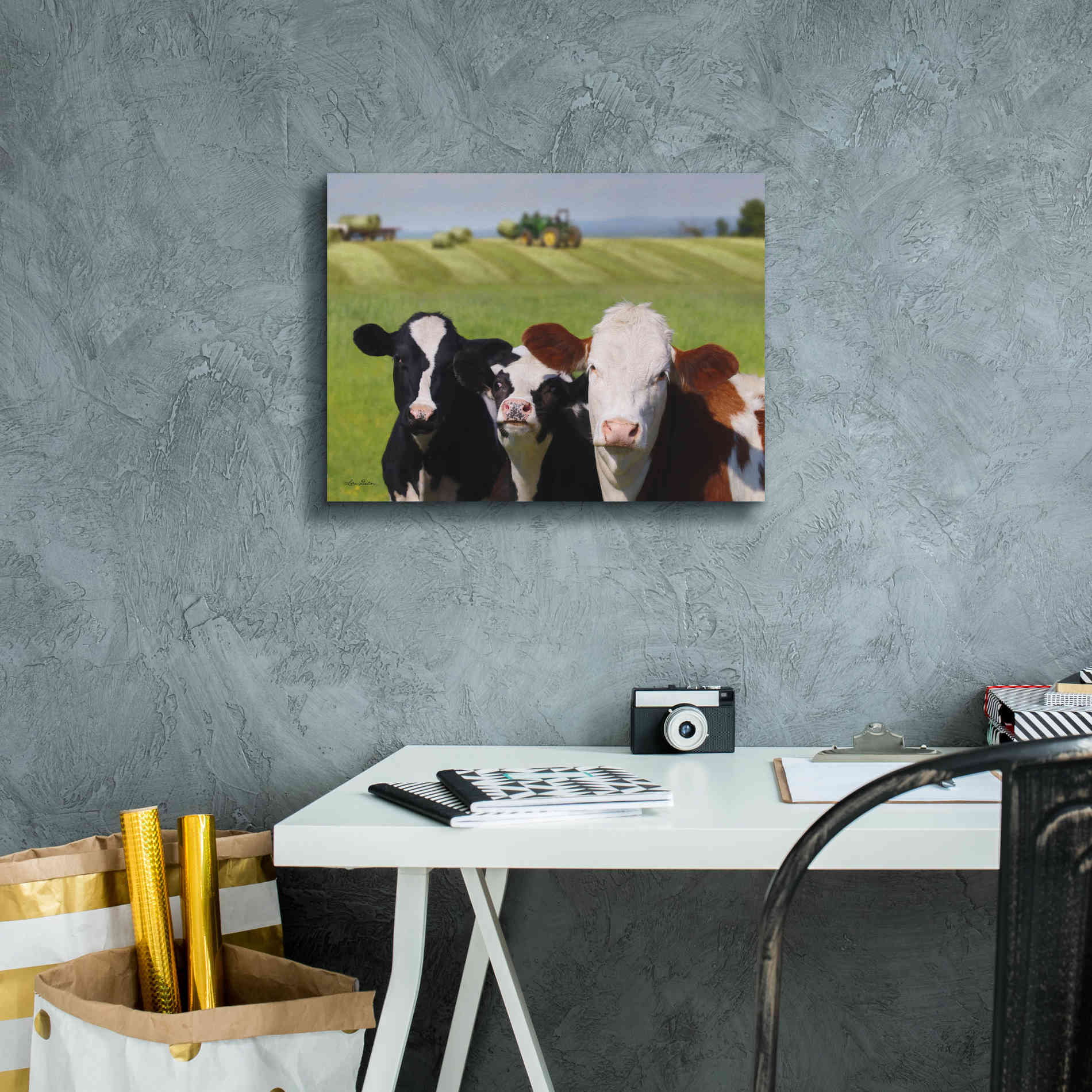 'Making Hay' by Lori Deiter, Canvas Wall Art,16 x 12