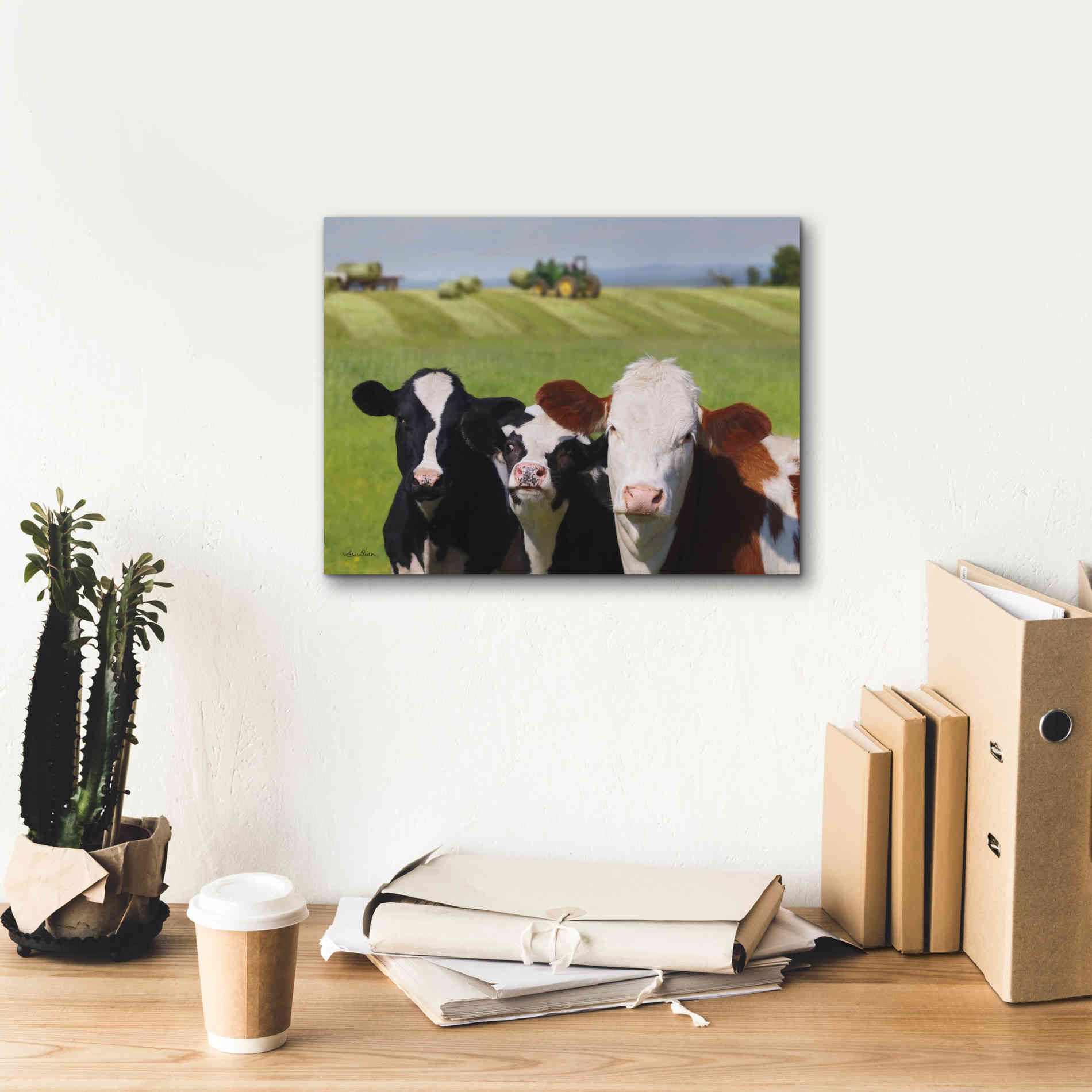 'Making Hay' by Lori Deiter, Canvas Wall Art,16 x 12