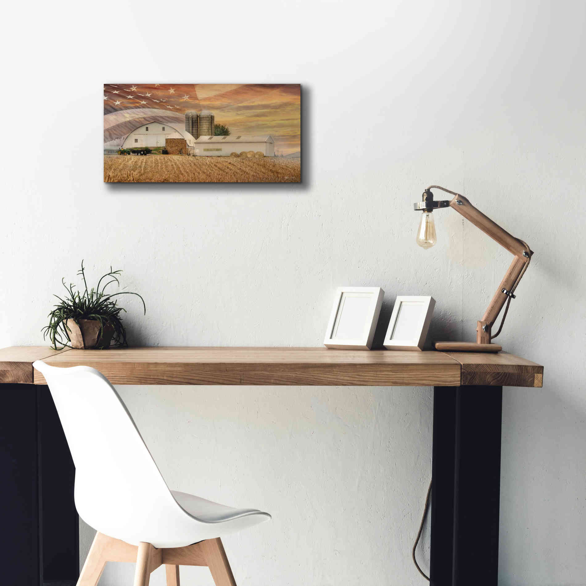 'American Farmland' by Lori Deiter, Canvas Wall Art,24 x 12