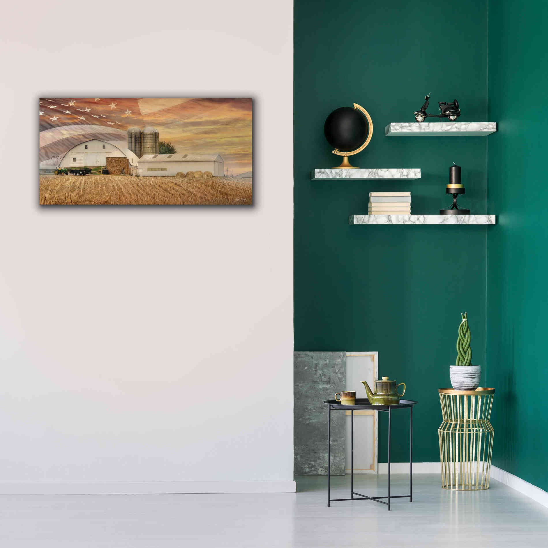 'American Farmland' by Lori Deiter, Canvas Wall Art,40 x 20