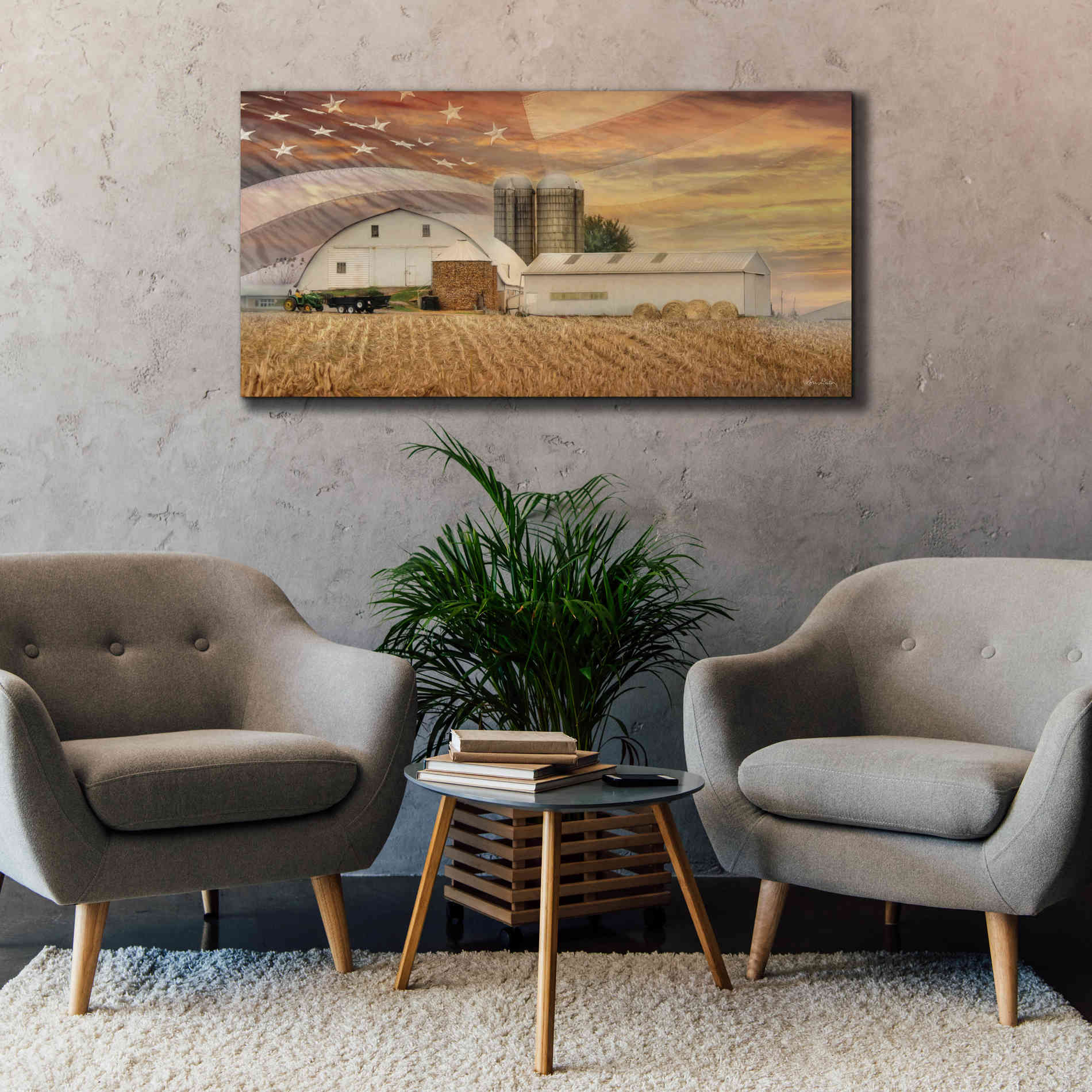 'American Farmland' by Lori Deiter, Canvas Wall Art,60 x 30