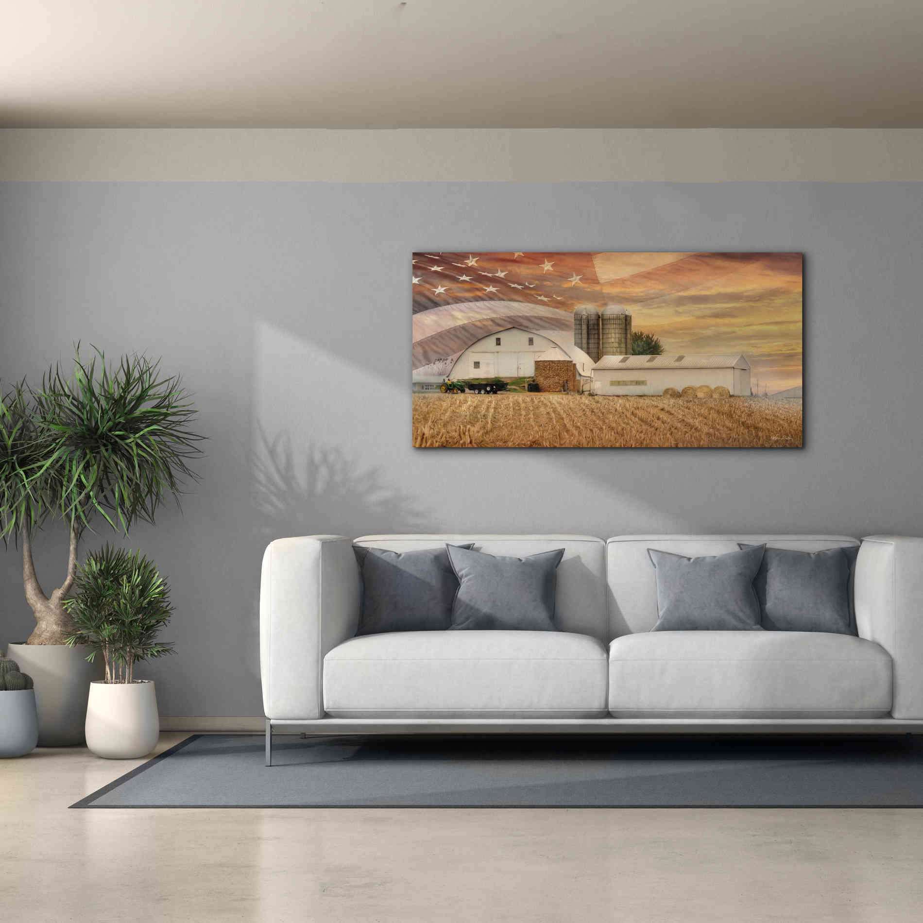 'American Farmland' by Lori Deiter, Canvas Wall Art,60 x 30