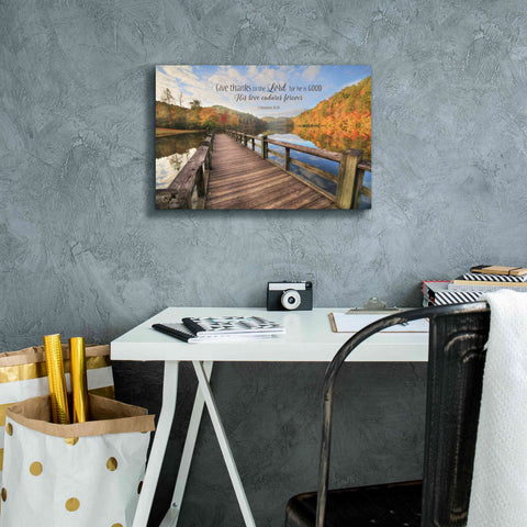 Image of 'Give Thanks to the Lord' by Lori Deiter, Canvas Wall Art,18 x 12
