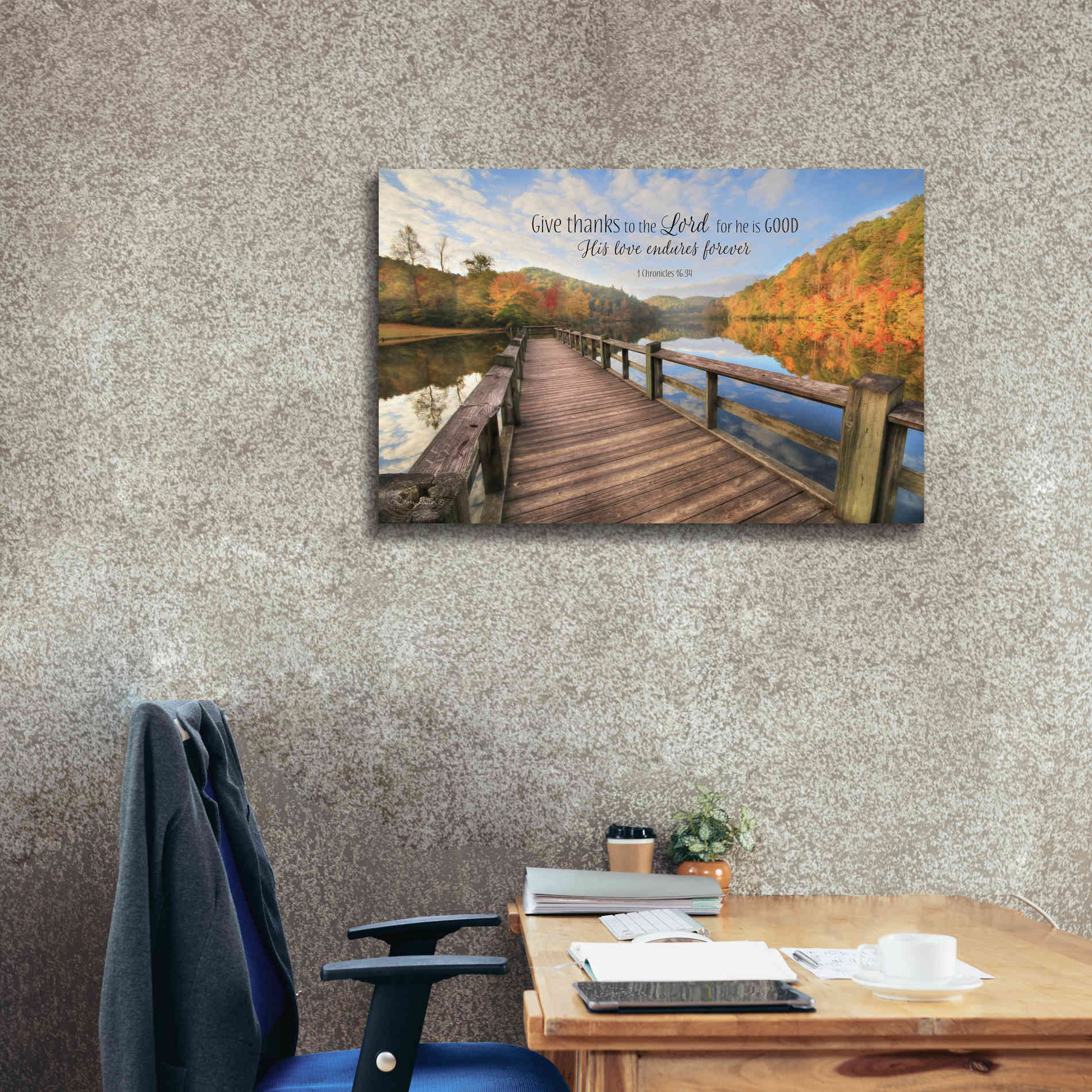 'Give Thanks to the Lord' by Lori Deiter, Canvas Wall Art,40 x 26