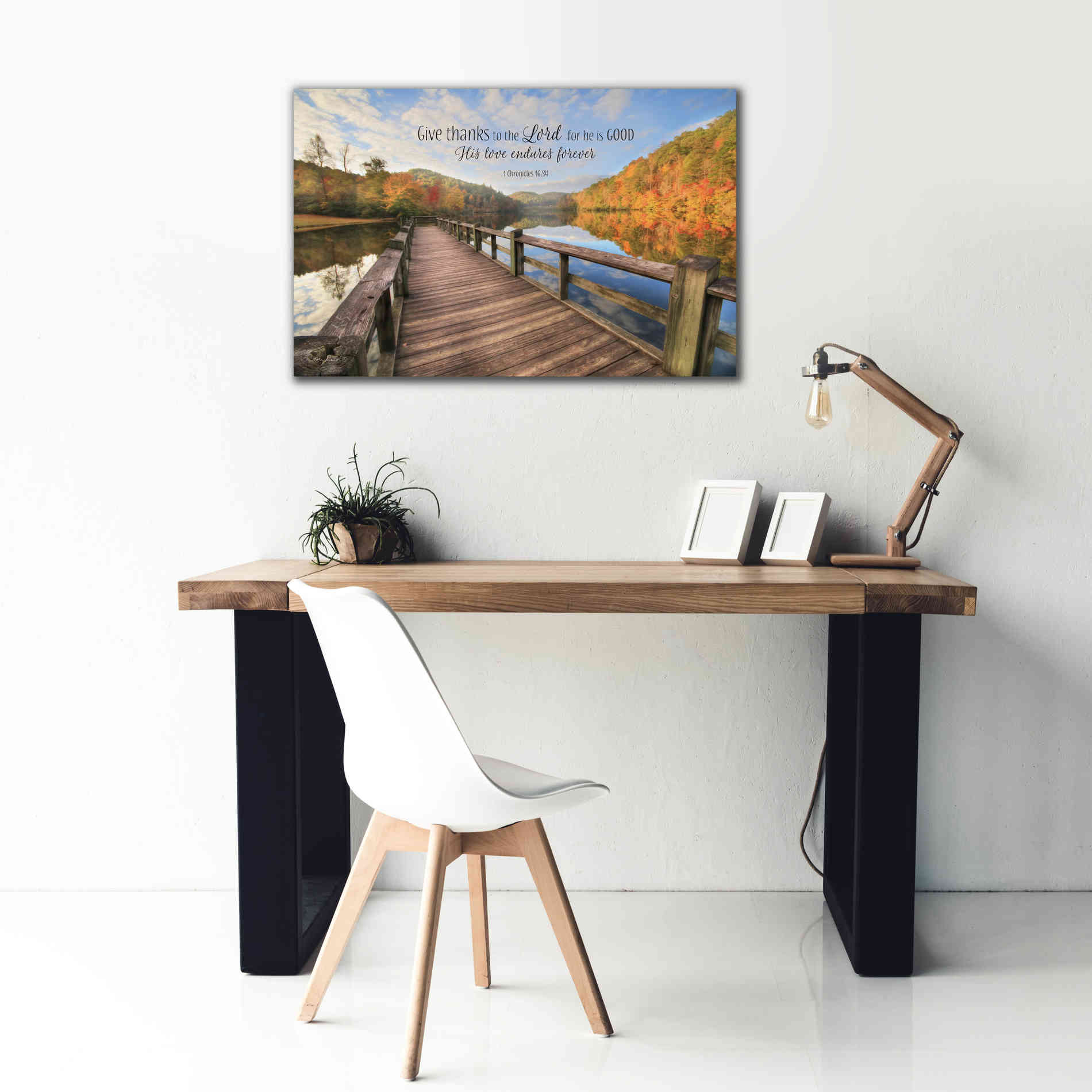 'Give Thanks to the Lord' by Lori Deiter, Canvas Wall Art,40 x 26