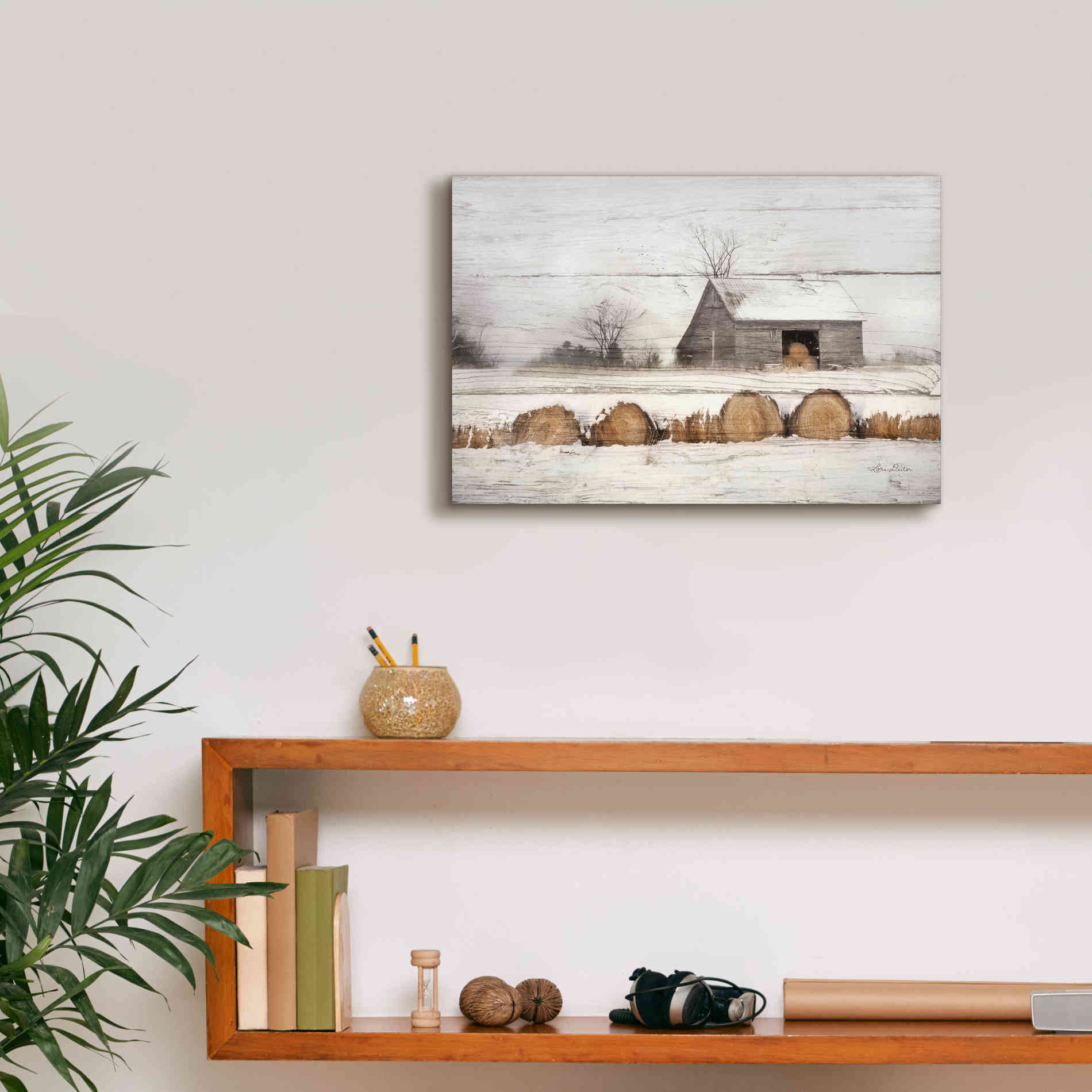 'Vermont Hay' by Lori Deiter, Canvas Wall Art,18 x 12