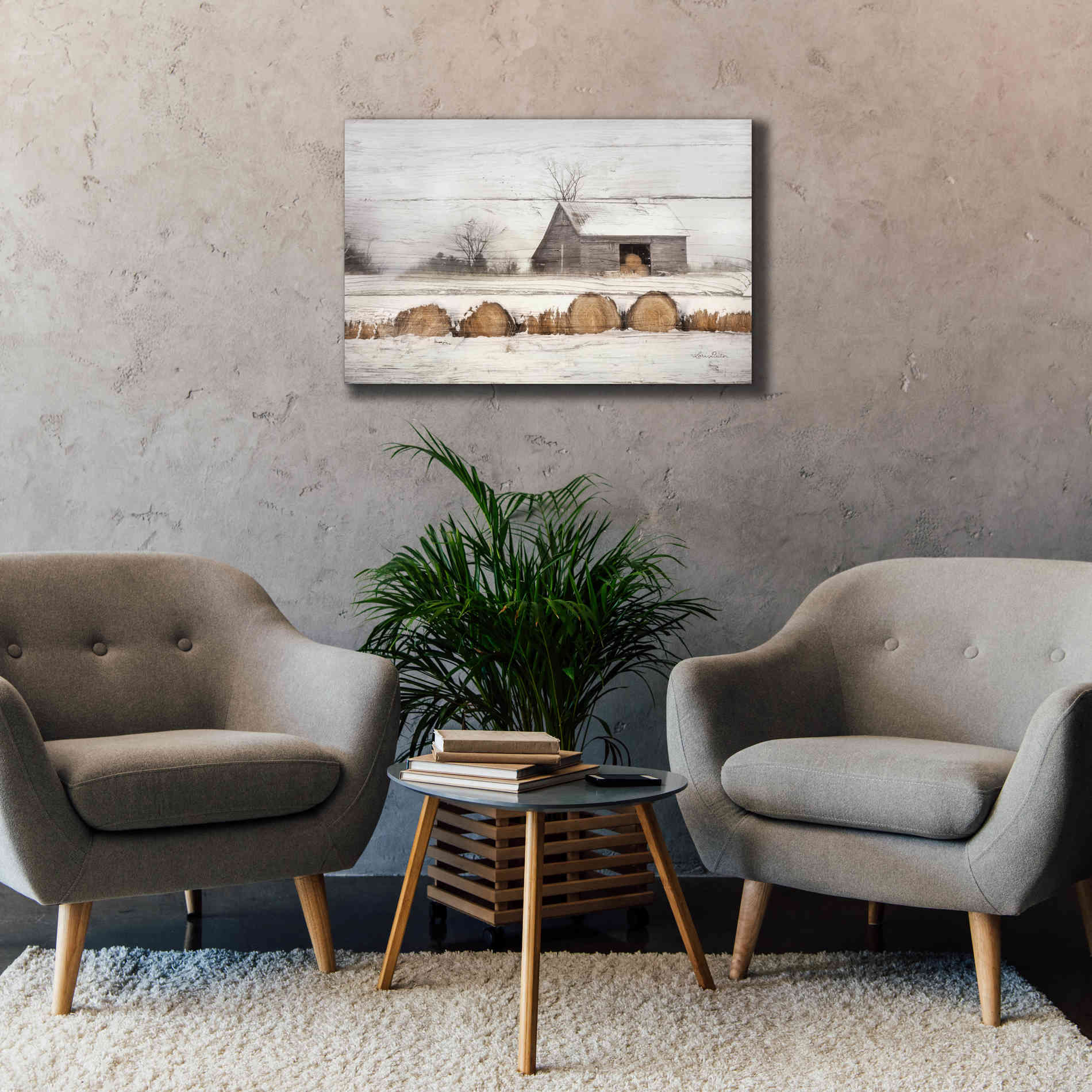'Vermont Hay' by Lori Deiter, Canvas Wall Art,40 x 26