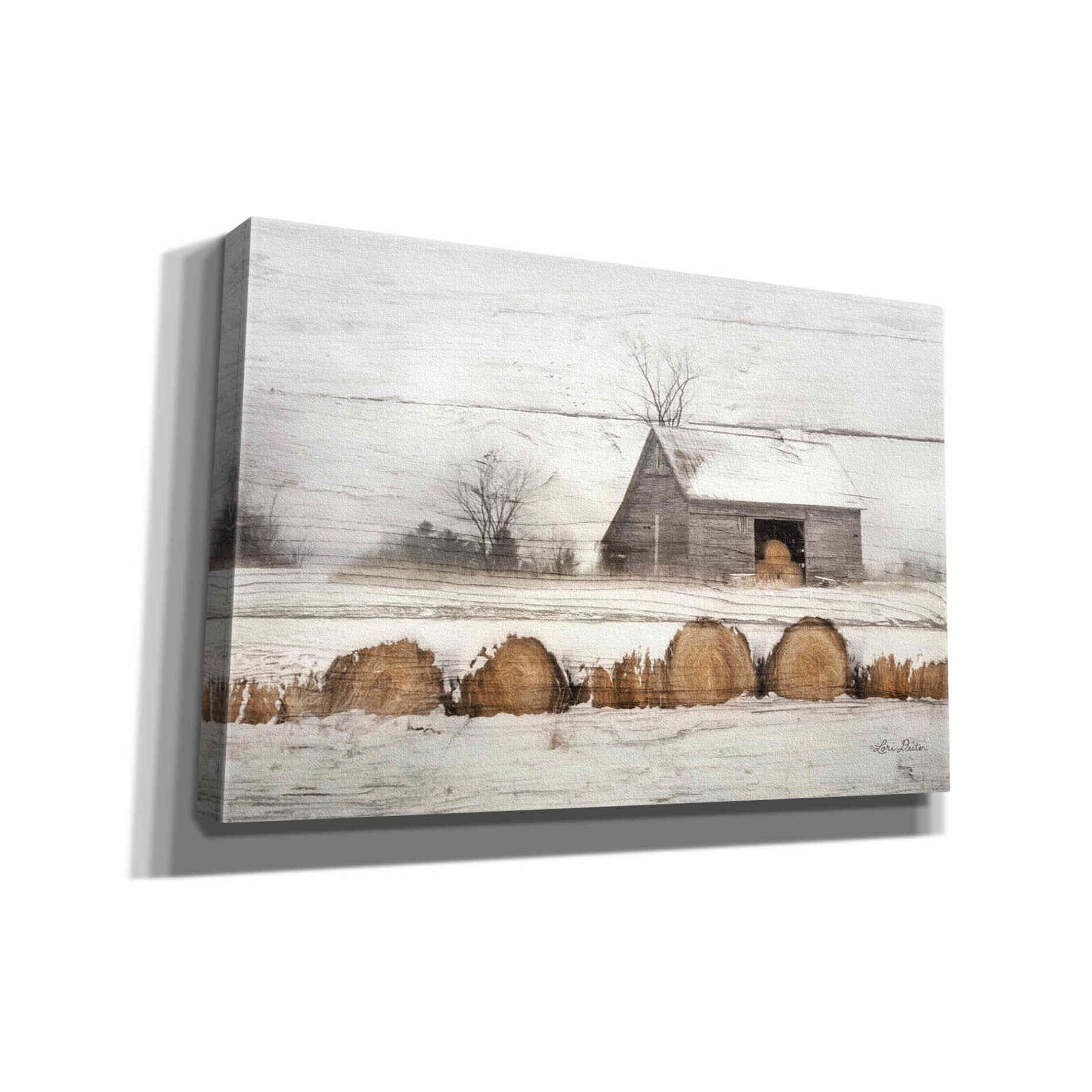 'Vermont Hay' by Lori Deiter, Canvas Wall Art