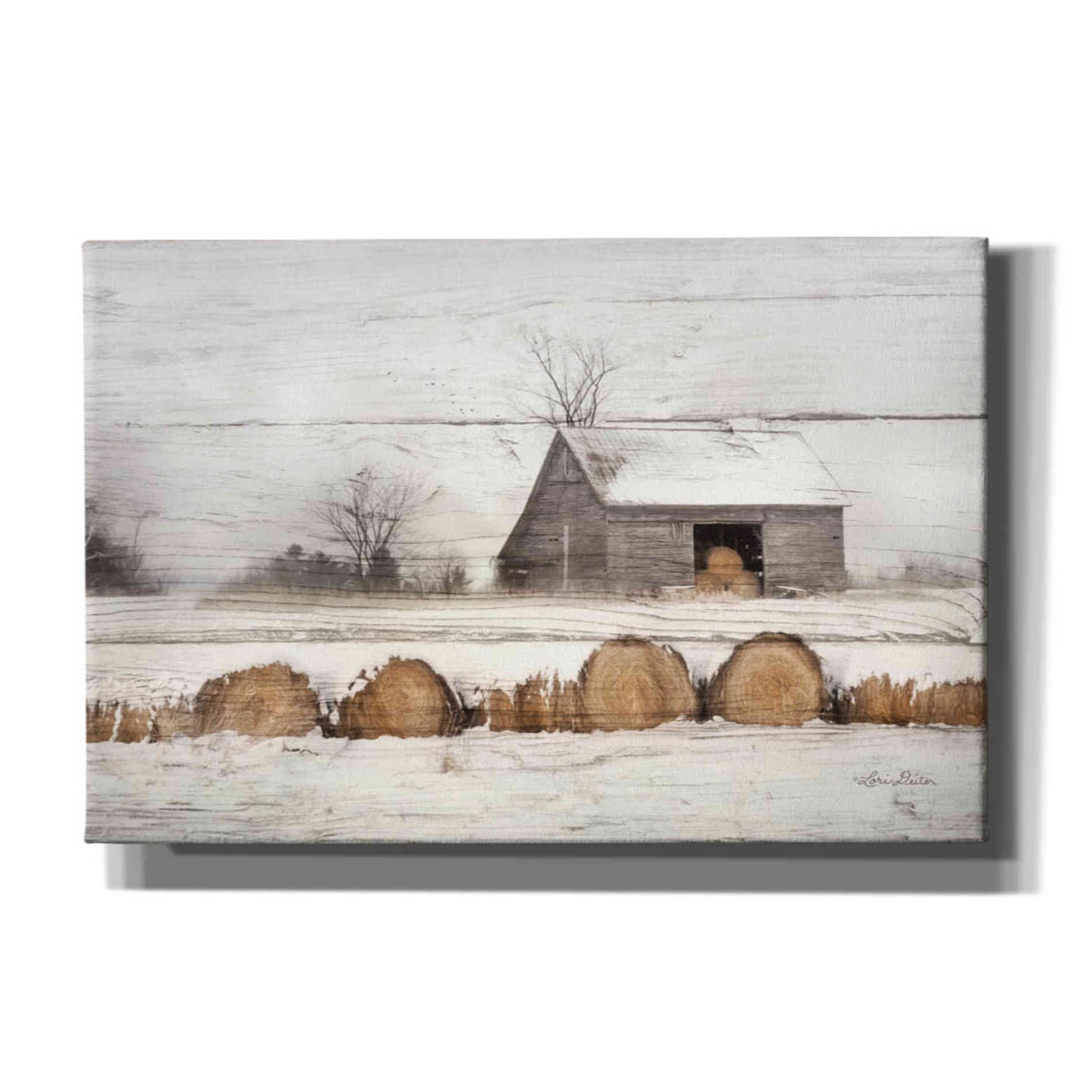 'Vermont Hay' by Lori Deiter, Canvas Wall Art