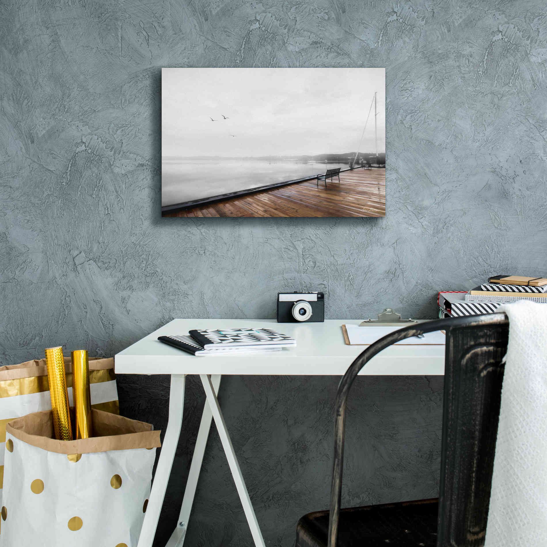 'Newport Dock II' by Lori Deiter, Canvas Wall Art,18 x 12