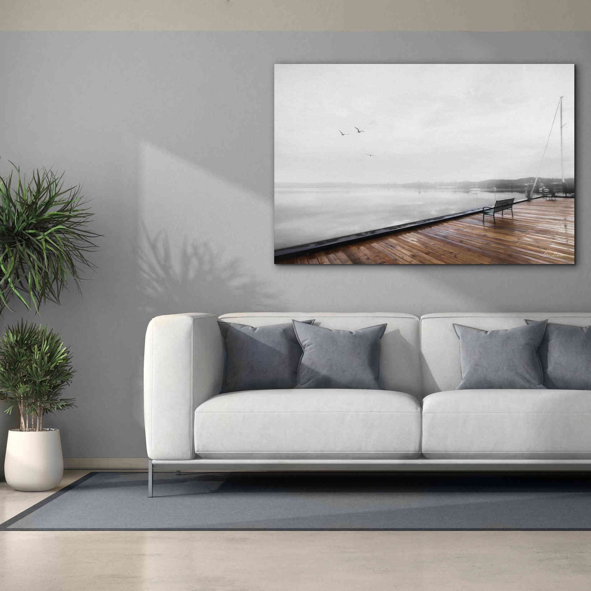 'Newport Dock II' by Lori Deiter, Canvas Wall Art,60 x 40