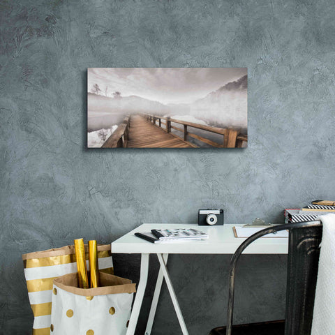 Image of 'Lake Cherokee Dock' by Lori Deiter, Canvas Wall Art,24 x 12