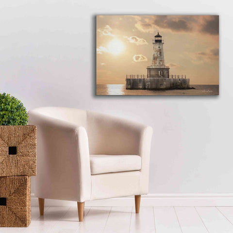 Image of 'Charity Shoal Lighthouse' by Lori Deiter, Canvas Wall Art,40 x 26