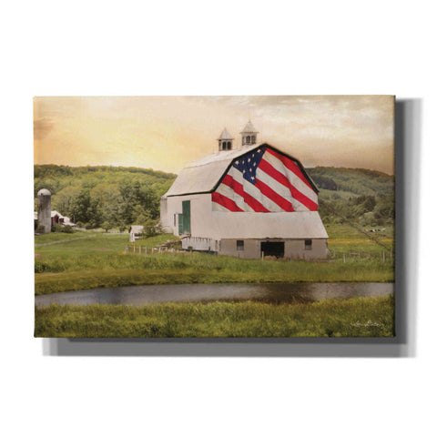 Image of 'Flag Barn' by Lori Deiter, Canvas Wall Art