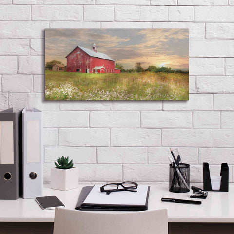 Image of 'Vermont Landscape' by Lori Deiter, Canvas Wall Art,24 x 12