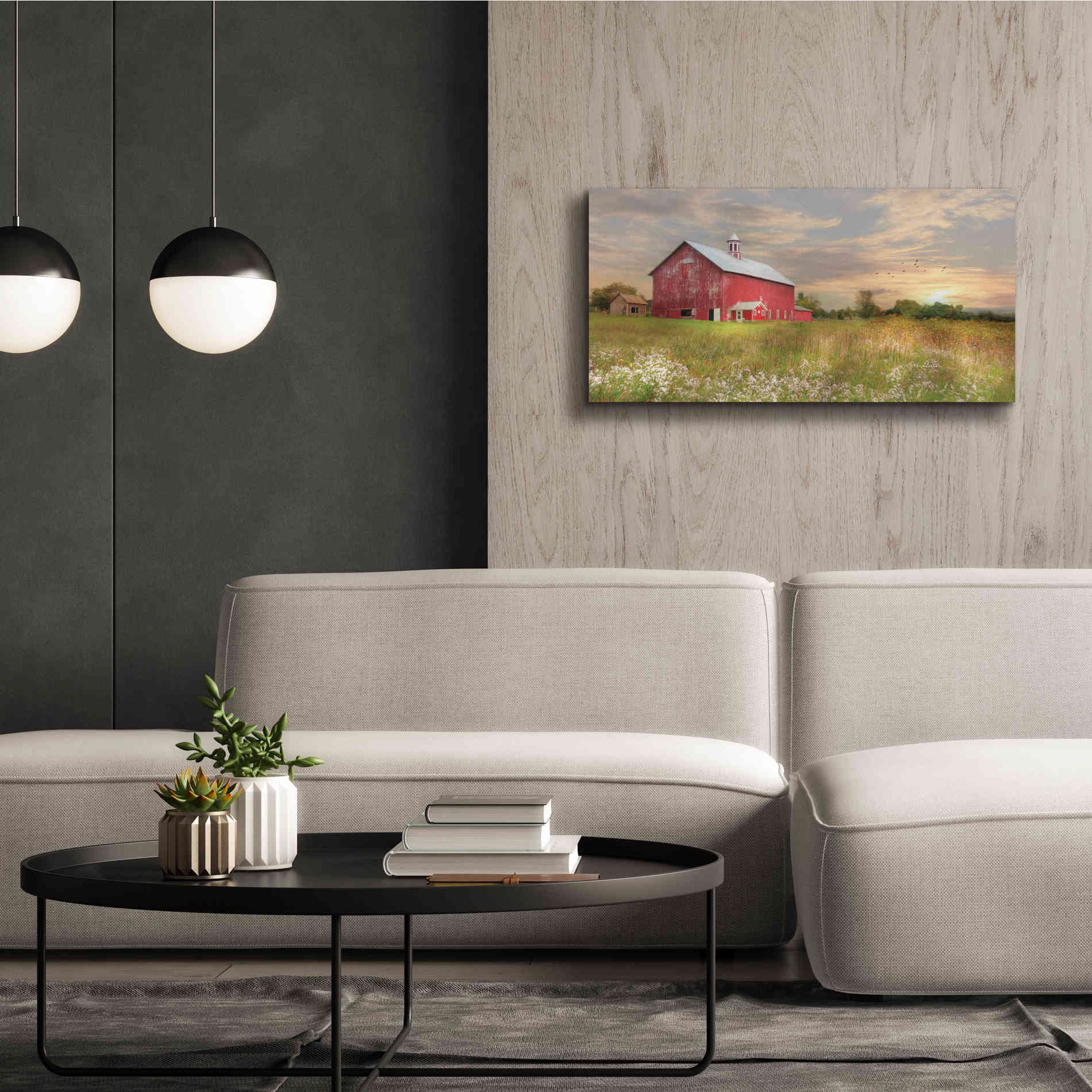 'Vermont Landscape' by Lori Deiter, Canvas Wall Art,40 x 20