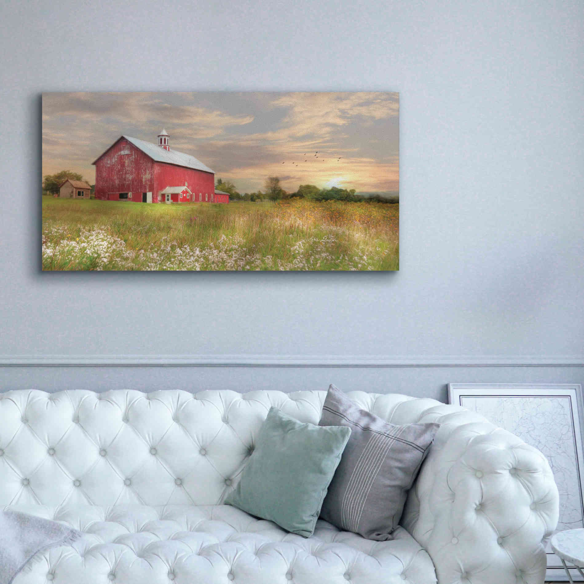 'Vermont Landscape' by Lori Deiter, Canvas Wall Art,60 x 30