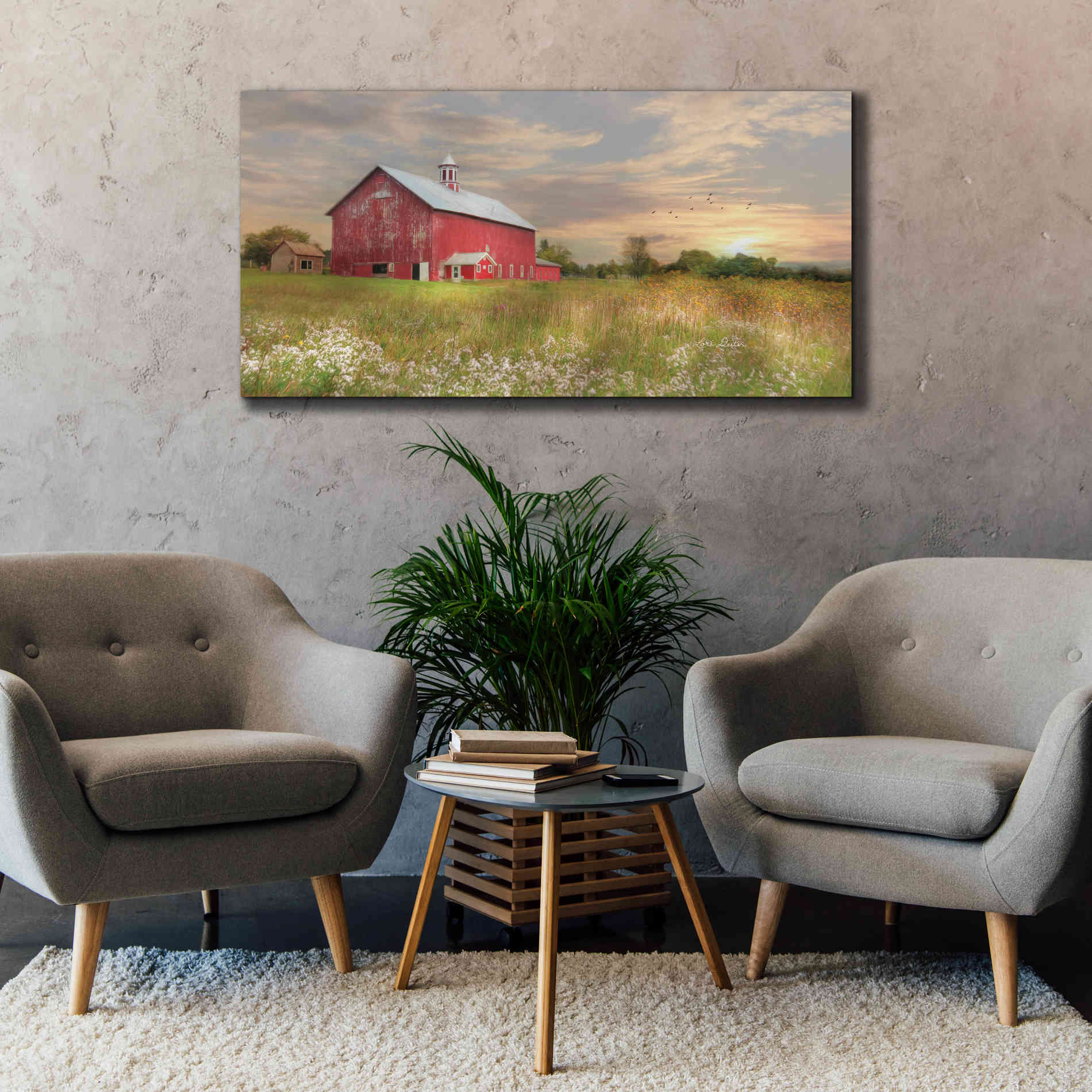 'Vermont Landscape' by Lori Deiter, Canvas Wall Art,60 x 30