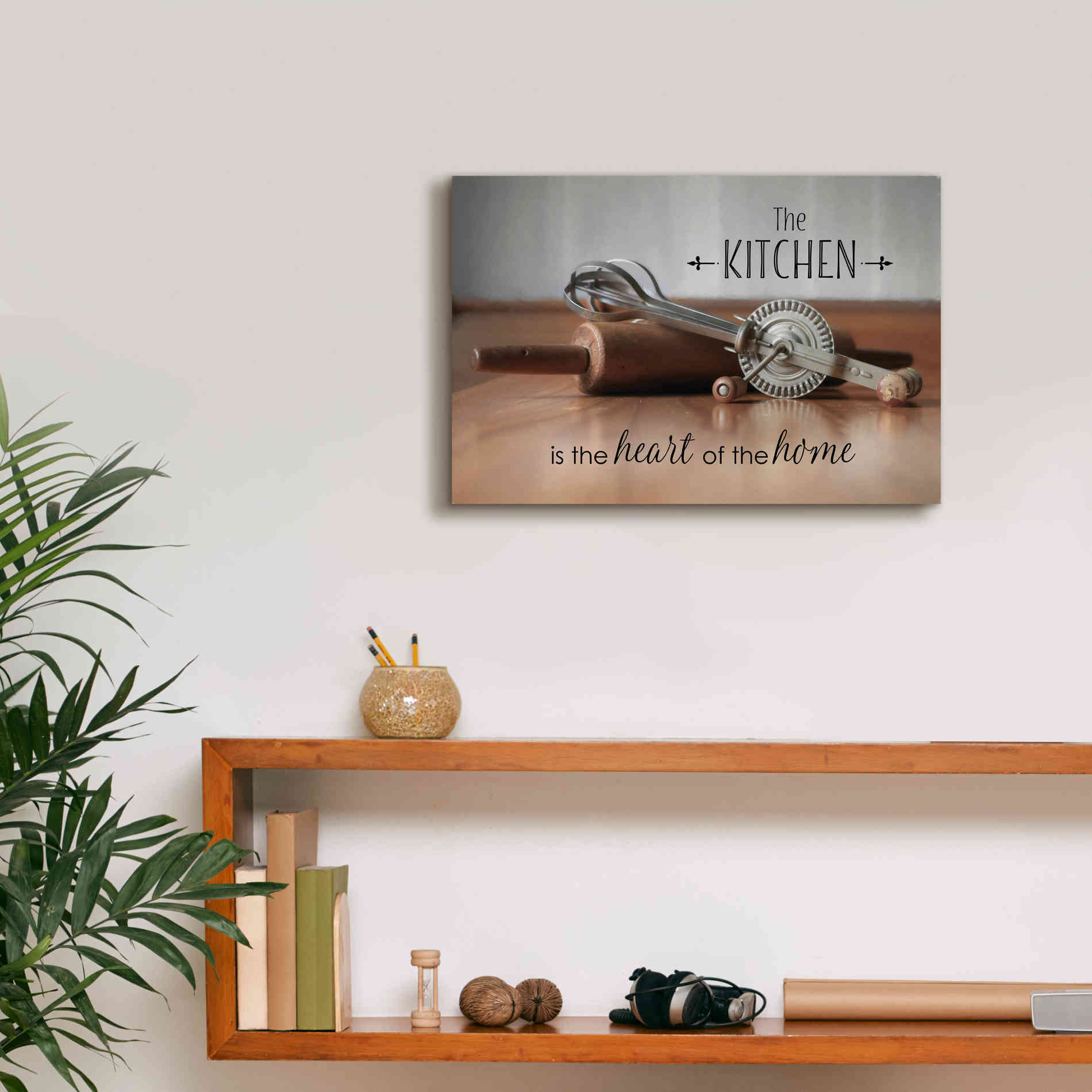 'The Kitchen is the Heart of the Home' by Lori Deiter, Canvas Wall Art,18 x 12