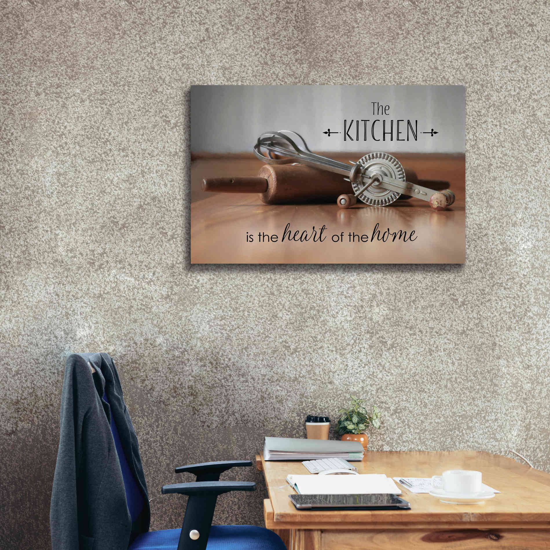 'The Kitchen is the Heart of the Home' by Lori Deiter, Canvas Wall Art,40 x 26