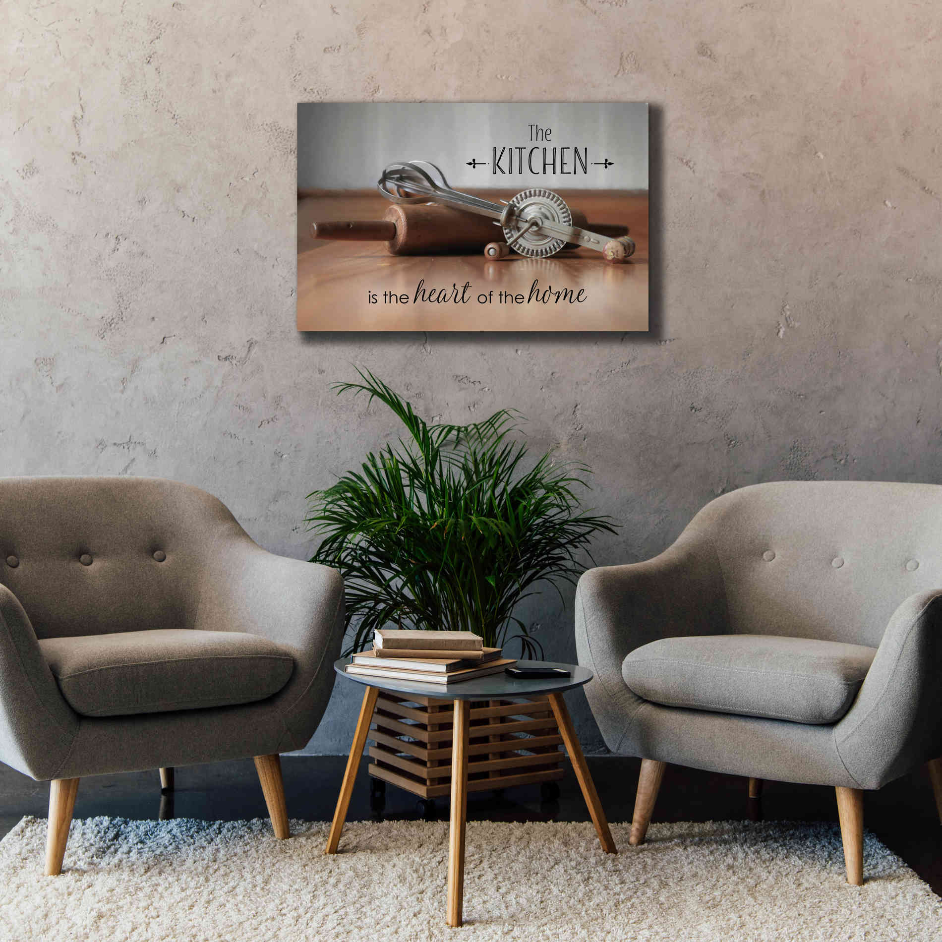 'The Kitchen is the Heart of the Home' by Lori Deiter, Canvas Wall Art,40 x 26