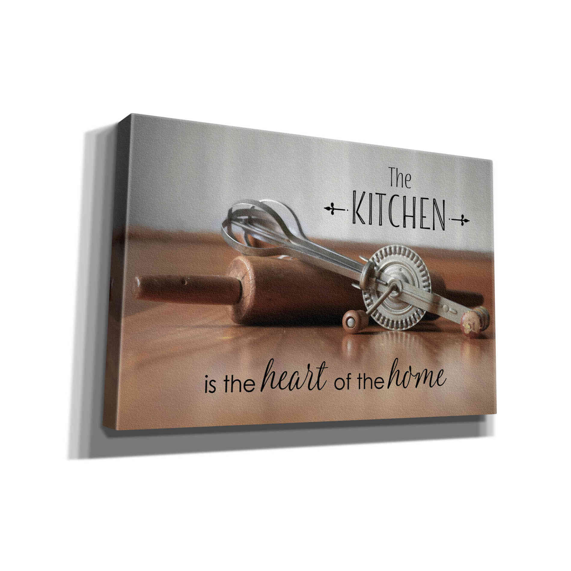 'The Kitchen is the Heart of the Home' by Lori Deiter, Canvas Wall Art