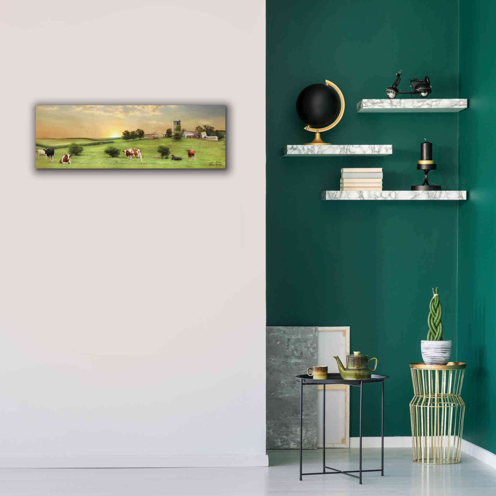 'Blessed Morning' by Lori Deiter, Canvas Wall Art,36 x 12