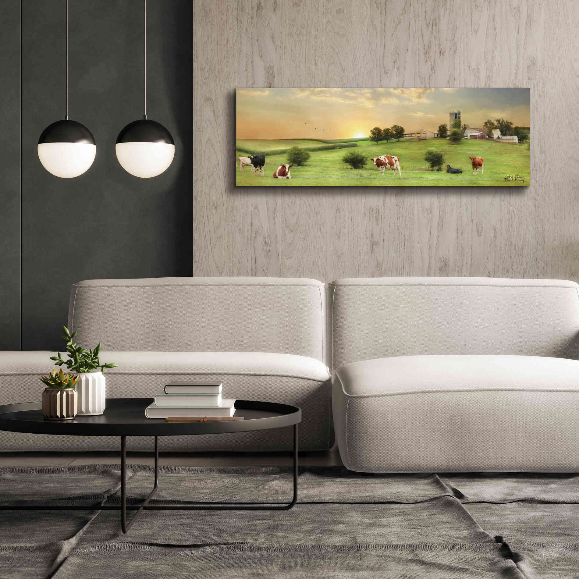 'Blessed Morning' by Lori Deiter, Canvas Wall Art,60 x 20