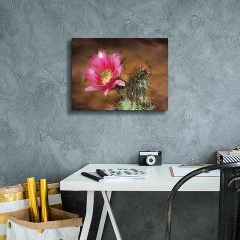 Image of 'Vibrant Cactus Flower' by Lori Deiter, Canvas Wall Art,16 x 12