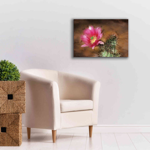 Image of 'Vibrant Cactus Flower' by Lori Deiter, Canvas Wall Art,26 x 18