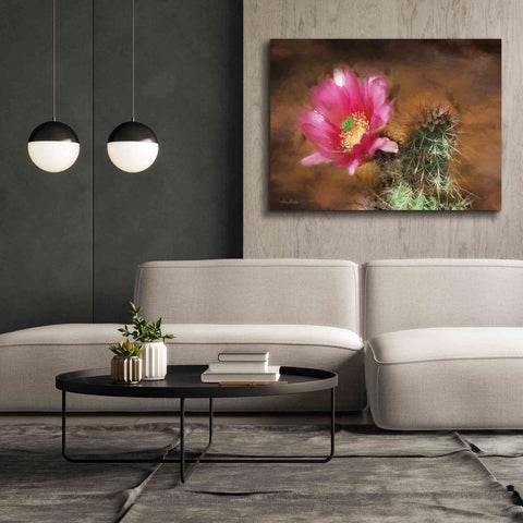 Image of 'Vibrant Cactus Flower' by Lori Deiter, Canvas Wall Art,54 x 40