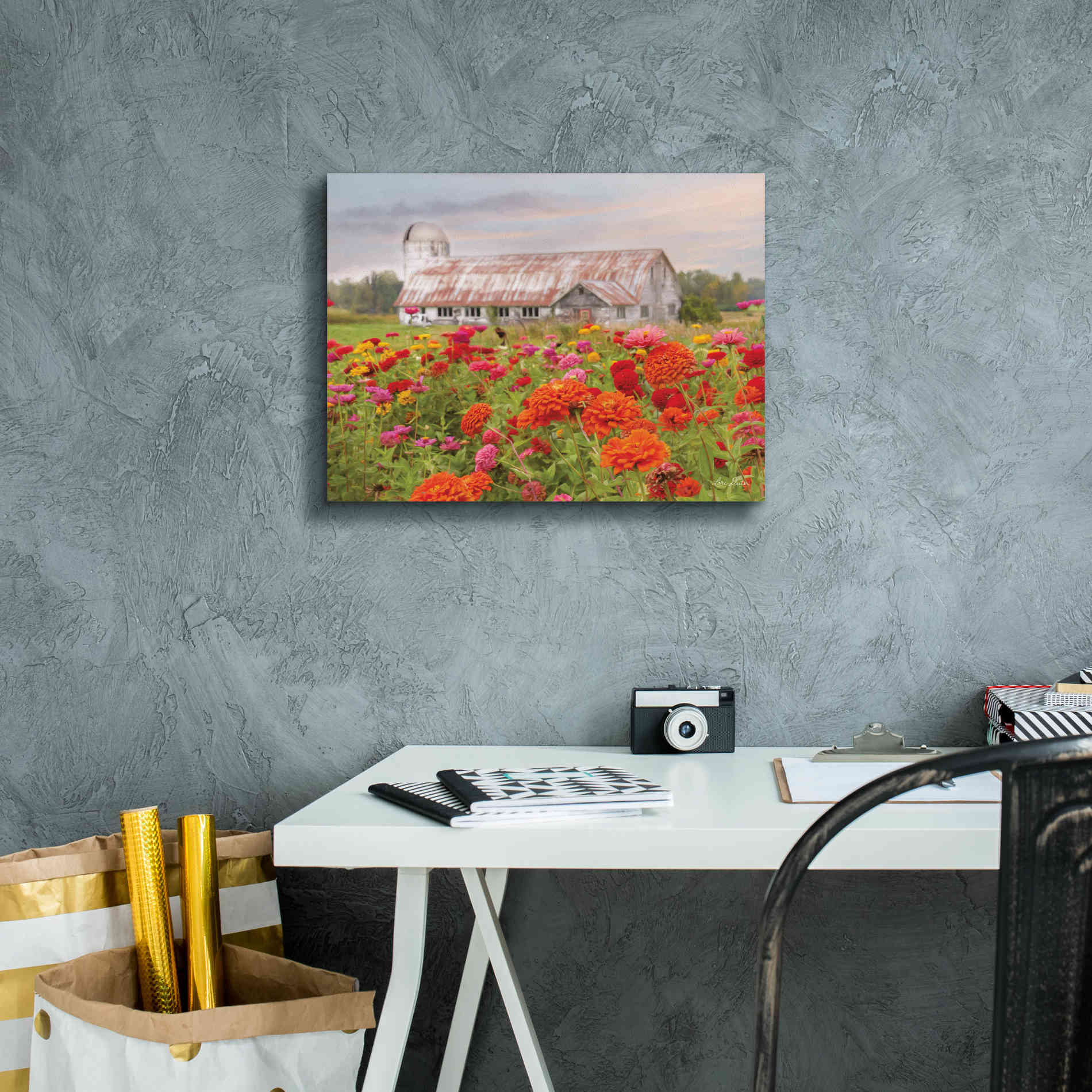 'Vermont Flowers' by Lori Deiter, Canvas Wall Art,16 x 12
