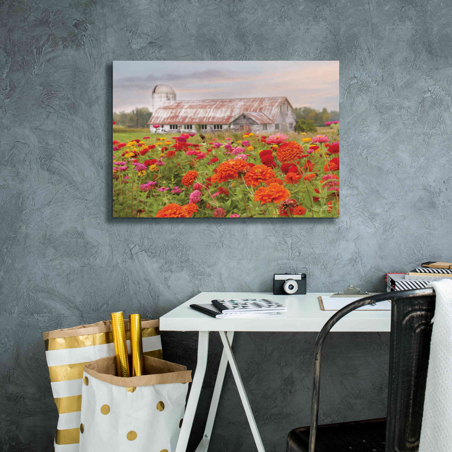 'Vermont Flowers' by Lori Deiter, Canvas Wall Art,26 x 18